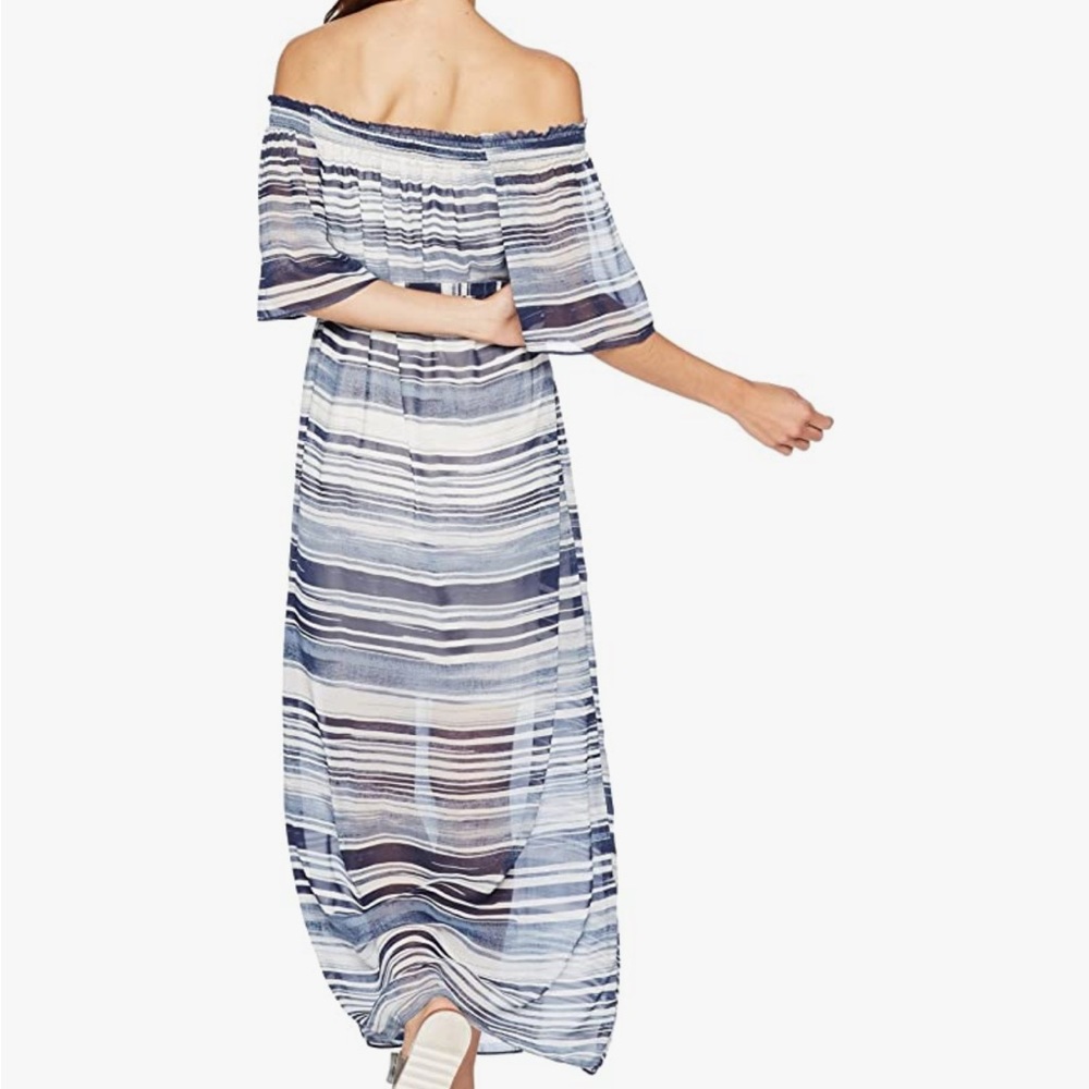 NWT Trina Turk “San Onofre” Indigo Off-The-Shoulder Maxi Dress - Picture 3 of 14